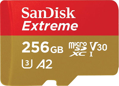 SANDISK SDSQXA1-256G-GN6MN  MicroXD  Extreme A2 V30 UHS-I/U3 160R/90W  NO SD ADAPTER - Payday Deals
