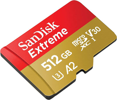 SANDISK SDSQXA1-512G-GN6MN  MicroXD  Extreme A2 V30 UHS-I/U3 160R/90W  NO SD ADAPTER - Payday Deals