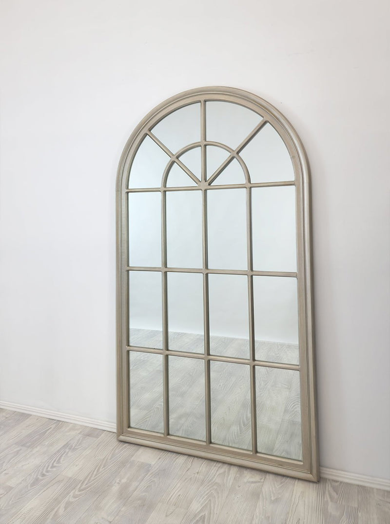 X-Large Window Style Mirror - Champagne Arch 100 CM x 180 CM