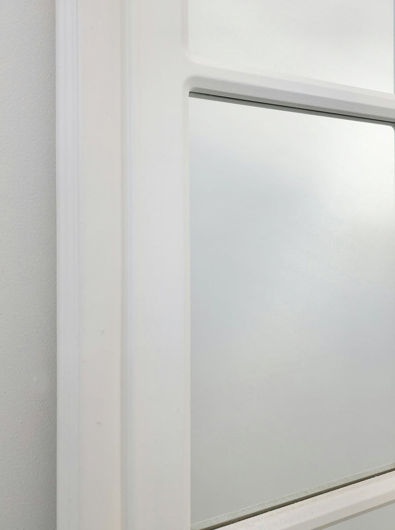 Window Style Mirror - White Rectangle 95cm x 130cm