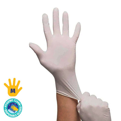 Xtra Kleen 1000PCE Disposable Gloves Latex & Powder Free Food Safe Size M