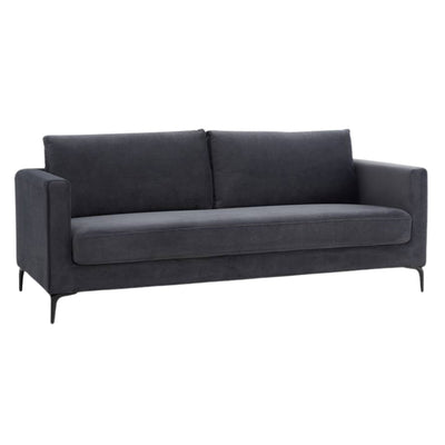 McKinley  3 Seater Sofa Fabric Uplholstered Lounge Couch Charcoal