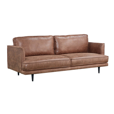 Rosie 3 Seater Sofa Fabric Uplholstered Lounge Couch Brown