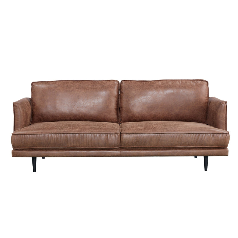 Rosie 3 Seater Sofa Fabric Uplholstered Lounge Couch Brown