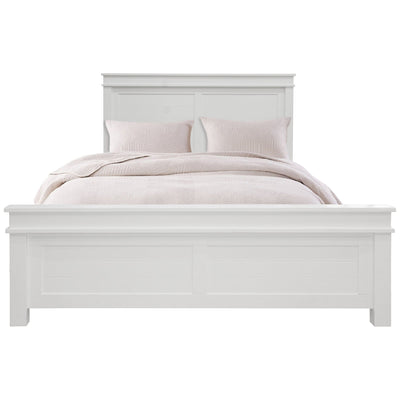 Lily Bed Frame King Size Timber Mattress Base With Storage Drawers - White