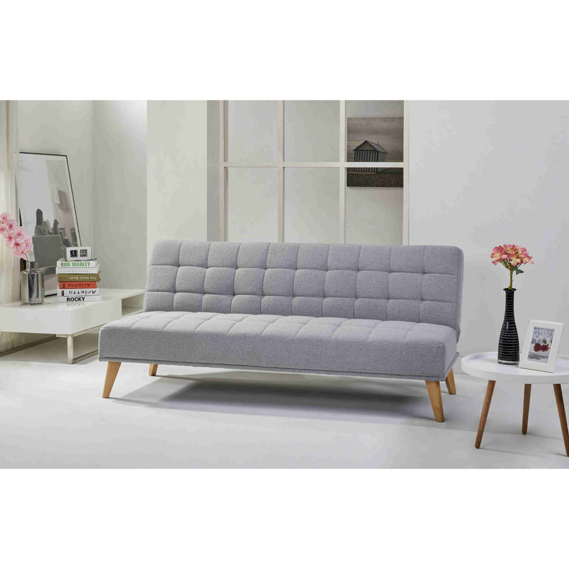 Brando 3 Seater Sofa Futon Bed Fabric Lounge Couch - Grey