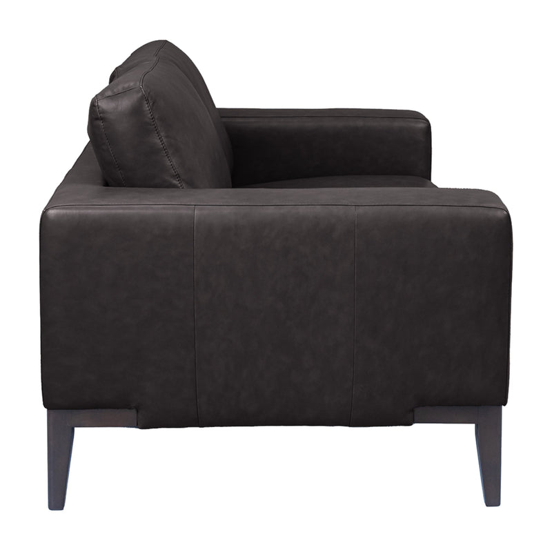 Lorenzo 3 Seater Sofa Leather Upholstered Lounge - Chocolate