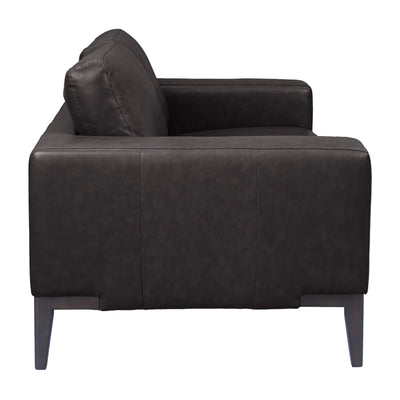 Lorenzo 2 Seater Sofa Leather Upholstered Lounge - Chocolate