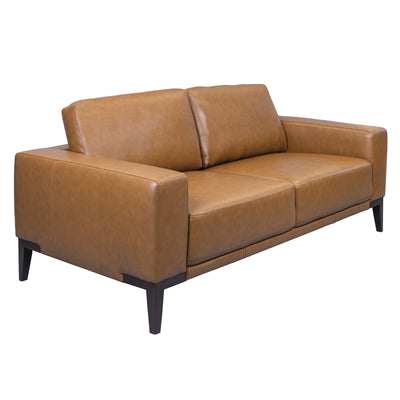 Lorenzo 3 Seater Sofa Leather Upholstered Lounge - Tan
