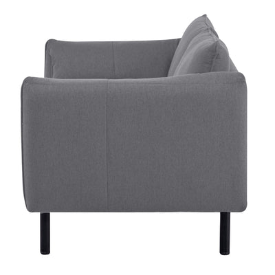 Channel 3 Seater Fabric Sofa Lounge Couch Dark Grey