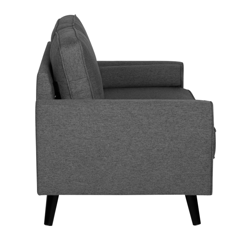 Lexi 2 Seater Sofa Fabric Uplholstered Lounge Couch - Dark Grey