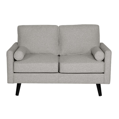 Lexi 2 Seater Sofa Fabric Uplholstered Lounge Couch - Light Grey