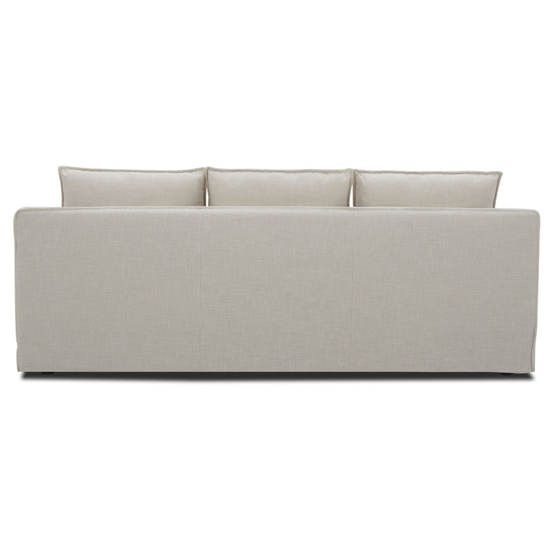 Plushy 3 Seater Sofa Fabric Uplholstered Lounge Couch - Stone