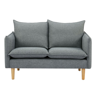 Sinatra 2 + 3 Seater Fabric Sofa Lounge Couch Dark Grey