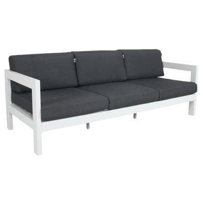 Outie 3 Seater Outdoor Sofa Lounge Aluminium Frame White