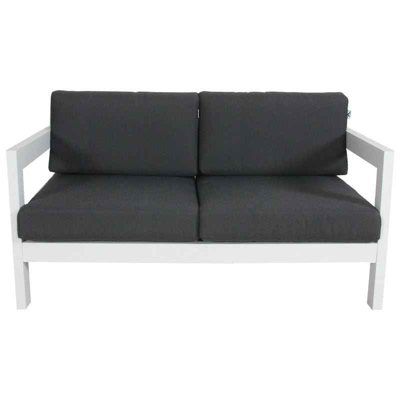 Outie 3pc Set 1+1+2 Seater Outdoor Sofa Lounge Aluminium Frame White