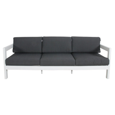 Outie 4pc Set 1+2+3 Seater Outdoor Sofa Lounge Coffee Table Aluminium White