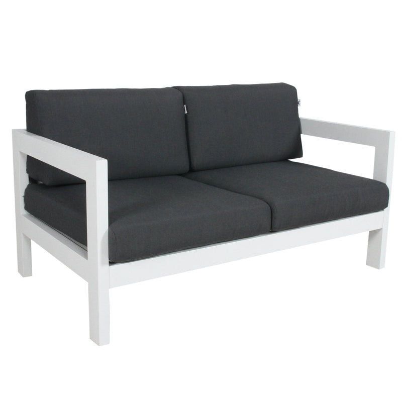 Outie 4pc Set 1+2+3 Seater Outdoor Sofa Lounge Coffee Table Aluminium White