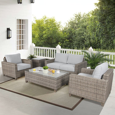 Sophy 2+2 Seater Wicker Rattan Outdoor Sofa Chair Lounge Set