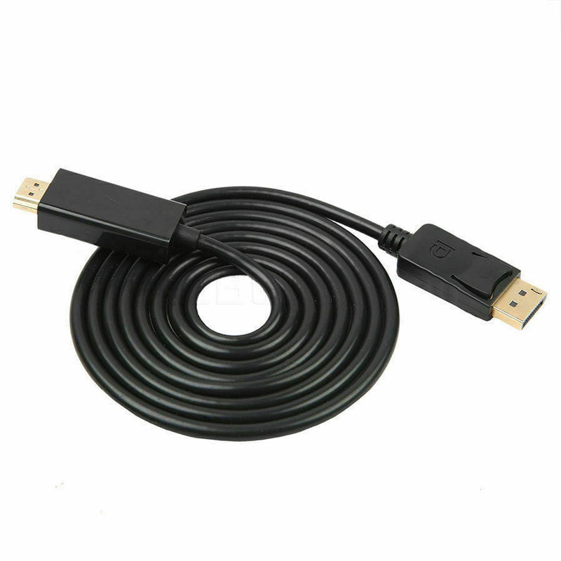 1.8m DisplayPort Display Port DP Gold to HDMI Male Video Audio Converter Cable