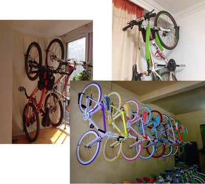1x Bike Rack Garage Wall Mount Hanger Hooks Storage Bicycle Vertical for Indoor Shed with Screws