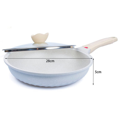 28cm Deep Frypan Fry pan Wok Non-Stick Ceramic Coating With Lid