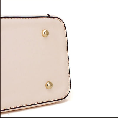 Unique Cream White Fashion Hand bag with real leather