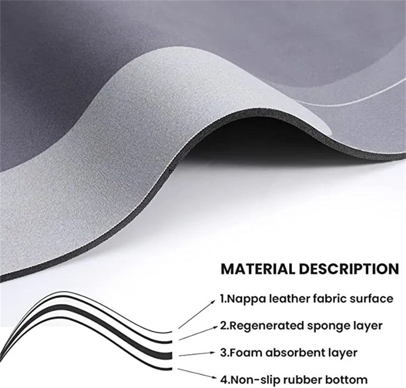 Lofiso Super Absorbent Non-Slip Floor Mat Soft Quick-Drying Bathroom Balcony Carpet L