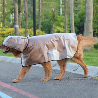 Pawfriends TPU Transparent Pet Cape Raincoat Large Dog Teddy Fadou Koki Dog Clothing