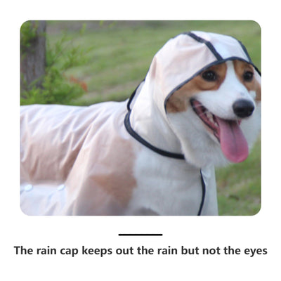 Pawfriends TPU Transparent Pet Cape Raincoat Large Dog Teddy Fado Koki Dog Clothing XL