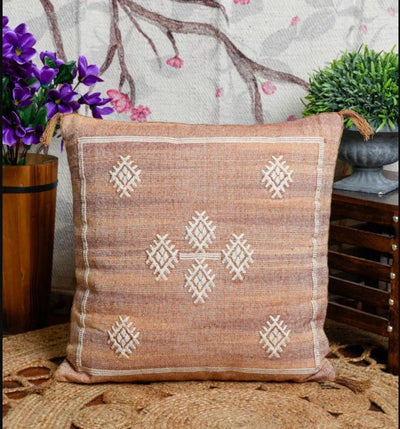 Moroccan Cactus Silk Inspired Cushion |Repurposed Sabra Rug Cactus Silk Throw Pillow Cover | Accent Pillow Cover | Moroccan Decor 50*50cm