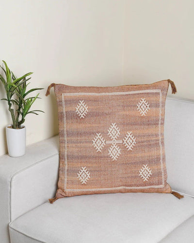 Moroccan Cactus Silk Inspired Cushion |Repurposed Sabra Rug Cactus Silk Throw Pillow Cover | Accent Pillow Cover | Moroccan Decor 50*50cm