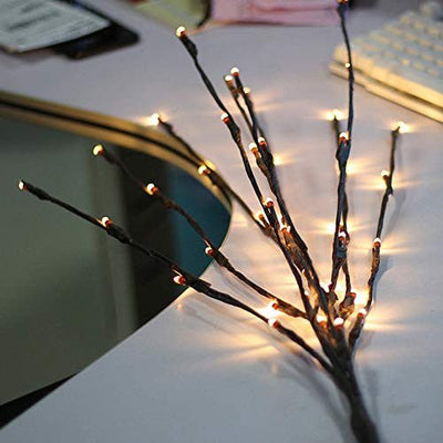 10 Sets of LED Light Bunch Stem - Warm White BATTERY fairy lights - 50cm high 20 bulbs/petals