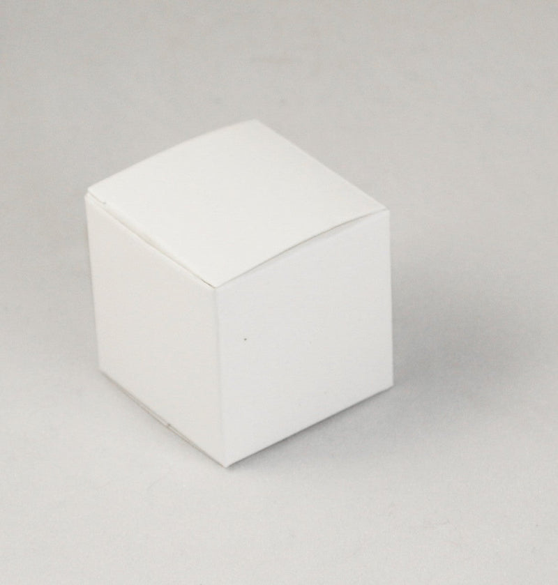 50 Pack of White 8x8x8cm Square Cube Card Gift Box - Folding Packaging Small rectangle/square Boxes for Wedding Jewelry Gift Party Favor Model Candy Chocolate Soap Box