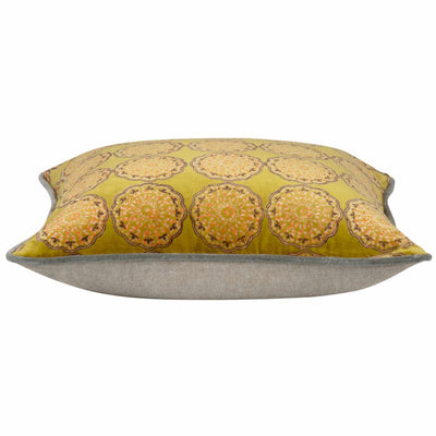 Duffy Mustard and Grey Cushion Cover