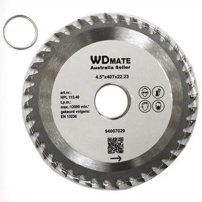 115mm 40T TCT Wood Cutting Disc Circular Saw Blade ATB 1.2mm 4.5" 22.23/20mm