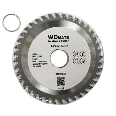 115mm 40T TCT Wood Cutting Disc Circular Saw Blade ATB 1.2mm 4.5" 22.23/20mm