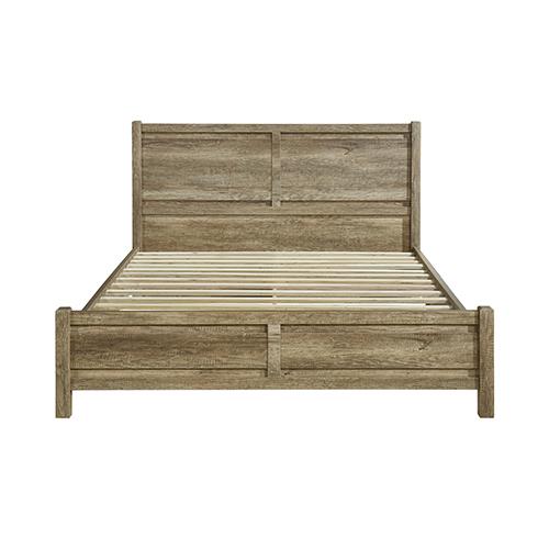 King Size Bed Frame Natural Wood like MDF in Oak Colour - Payday Deals