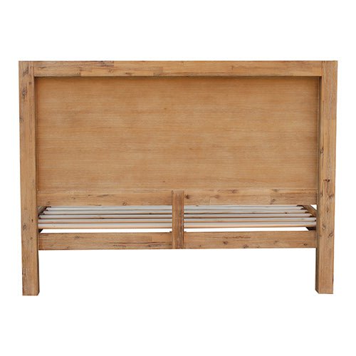 Bed Frame King Single Size in Solid Wood Veneered Acacia Bedroom Timber Slat in Oak