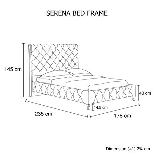 Queen Size Bed Frame in Black Faux Leather Crystal Tufted High Bedhead Bentwood Slat - Payday Deals
