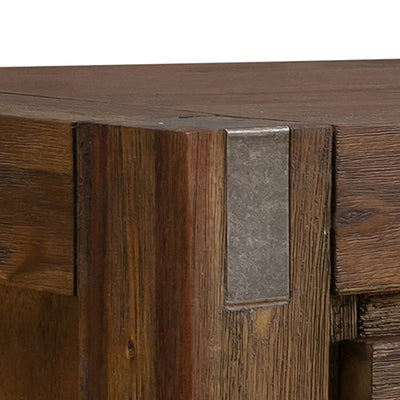 Coffee Table Solid Acacia Wood & Veneer 1 Drawers Storage Chocolate Colour - Payday Deals