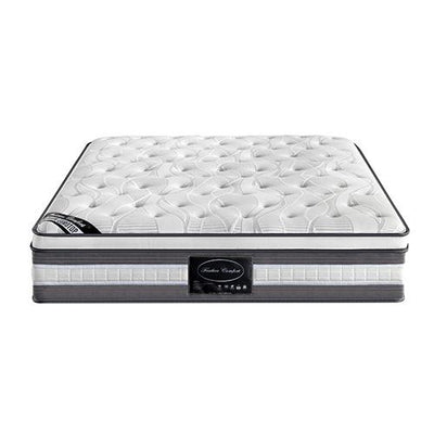 Mattress Euro Top King Single Size Pocket Spring Coil with Knitted Fabric Medium Firm 34cm Thick - Payday Deals