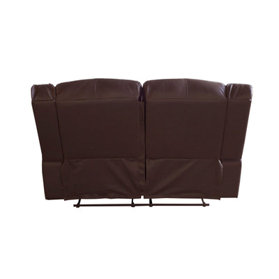 2 Seater Recliner Sofa In Faux Leather Lounge Couch in Brown