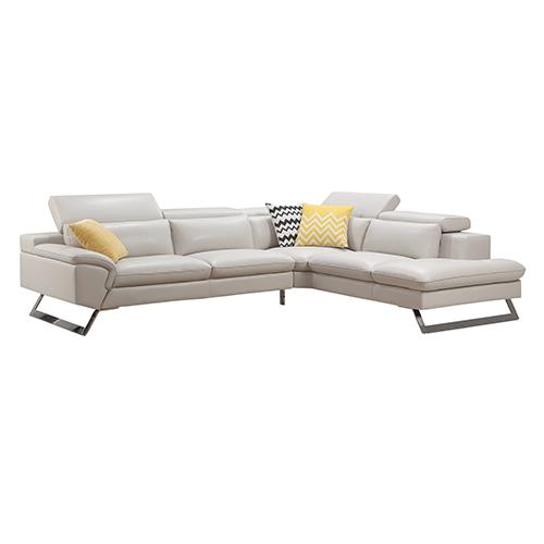 5 Seater Lounge Cream Colour Leatherette Corner Sofa Couch with Chaise dropshipzone Australia