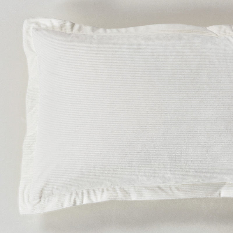 Corduroy Velvet Queen Bed Quilt Cover Set-White