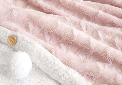 Ohio  HOODED SNUGGLE FAUX FUR BLANKET - 130X180CM