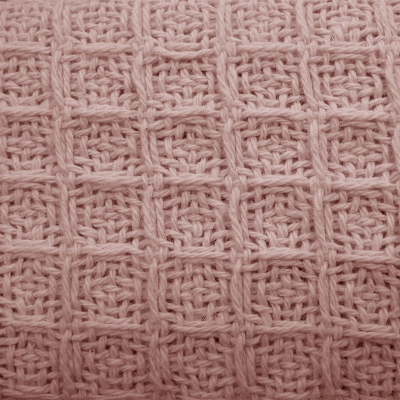 Cotton Waffle Blanket Dusty Pink Queen