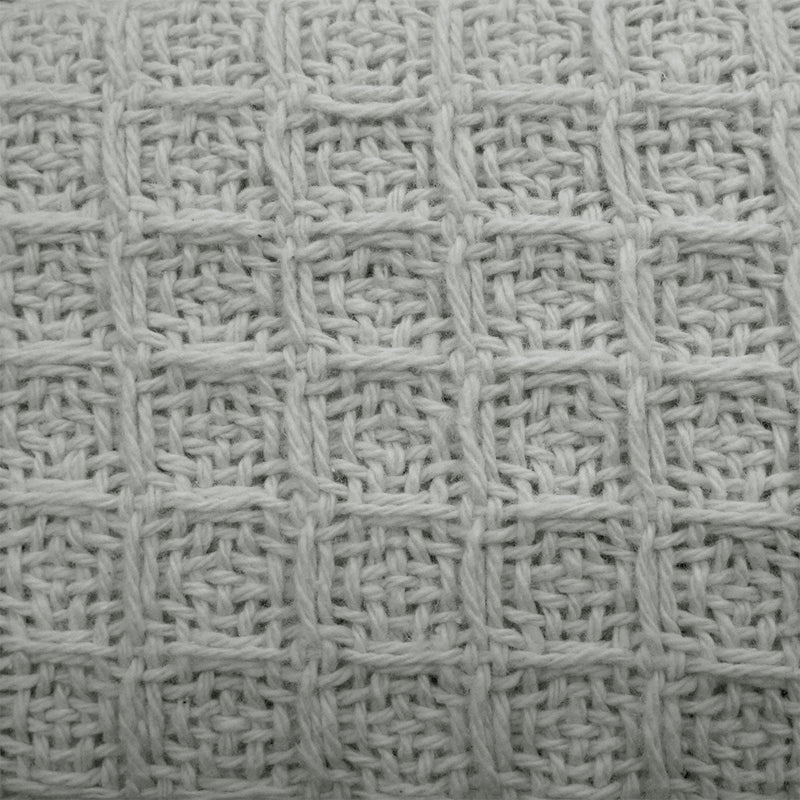 Cotton Waffle Blanket Silver Single