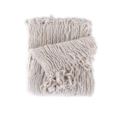 Dylan Taupe Knitted Throw Rug