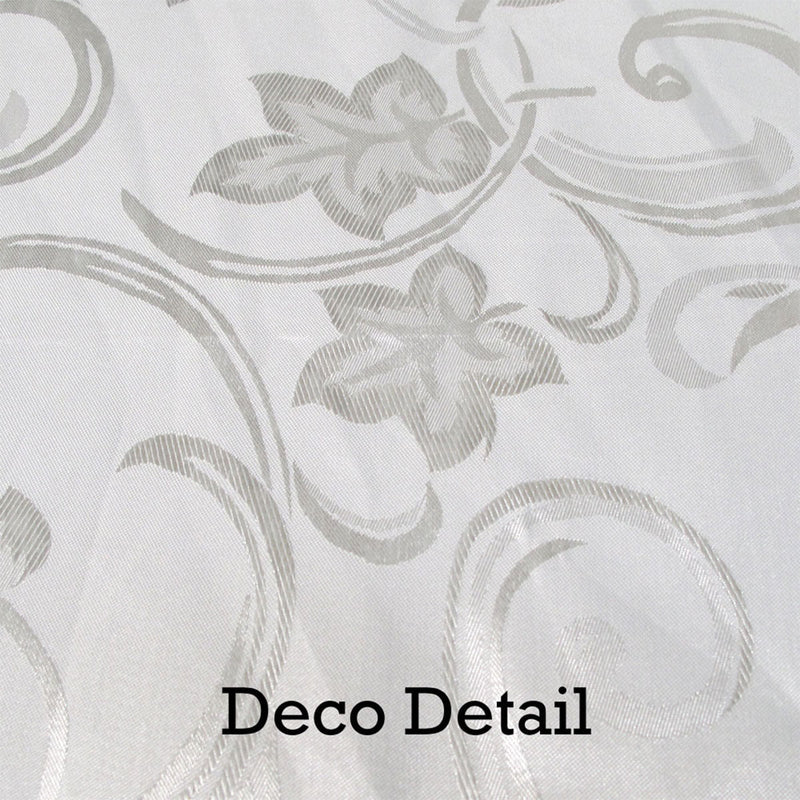 Deco White Luxury Jacquard Tablecloth 150 x 220 cm